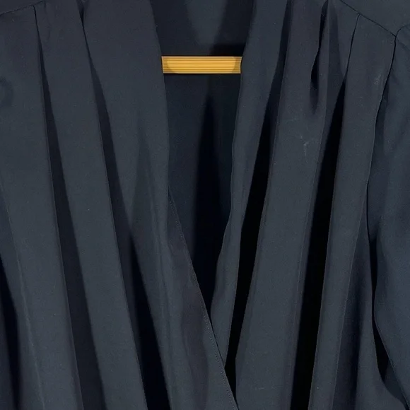 FOREVER 21 Black Flirty Front Crossed Blouse Size Large - Picture 3 of 8